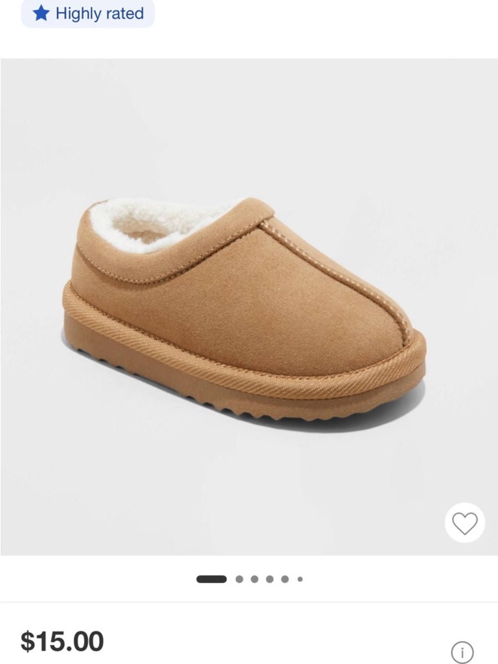 Cat & Jack Kids’ Tan Moccasin Slippers